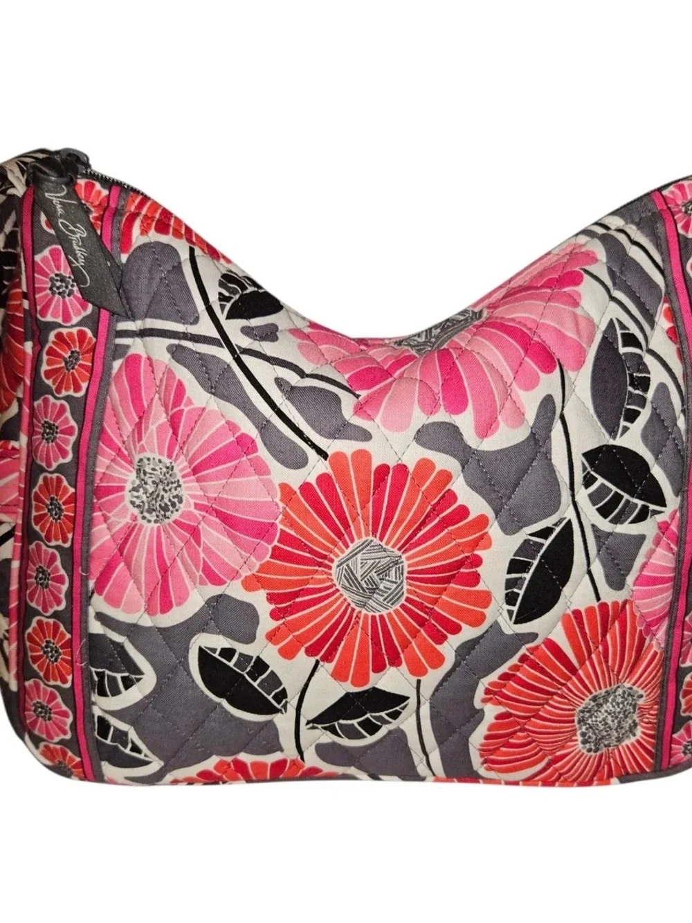 Vera Bradley Zinnia Floral Crossbody Bag in Pink and Red